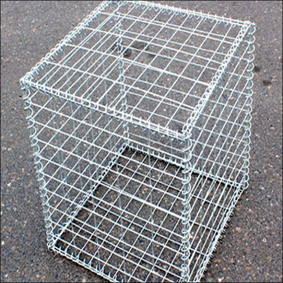 Welded steel wire mesh gabion boxes galvanized pvc coated